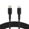 Belkin BoostCharge USB-C to Lightning Braided Cable For Apple devices - Black -Black