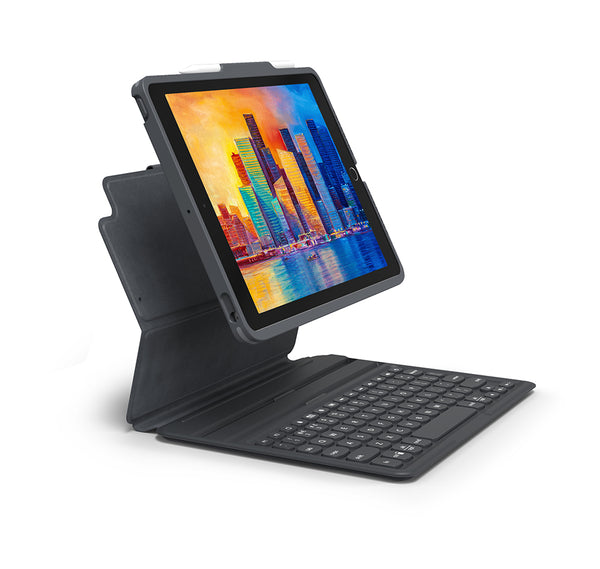 Zagg Pro Keys Wireless Keyboard and Detachable Case For iPad 10.2 (7th/8th Gen)-Black / Slate Grey