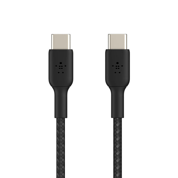 Belkin BoostCharge USB-C to USB-C Braided 1M Cable  Universally compatible - Black-Black