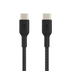 Belkin BoostCharge USB-C to USB-C Braided 1M Cable  Universally compatible - Black-Black