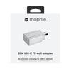 Mophie USB-C PD Wall Adapter 20W-White