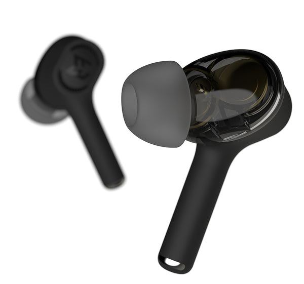 EFM TWS Atlanta Earbuds With Dual Drivers and Wireless Charging-Black