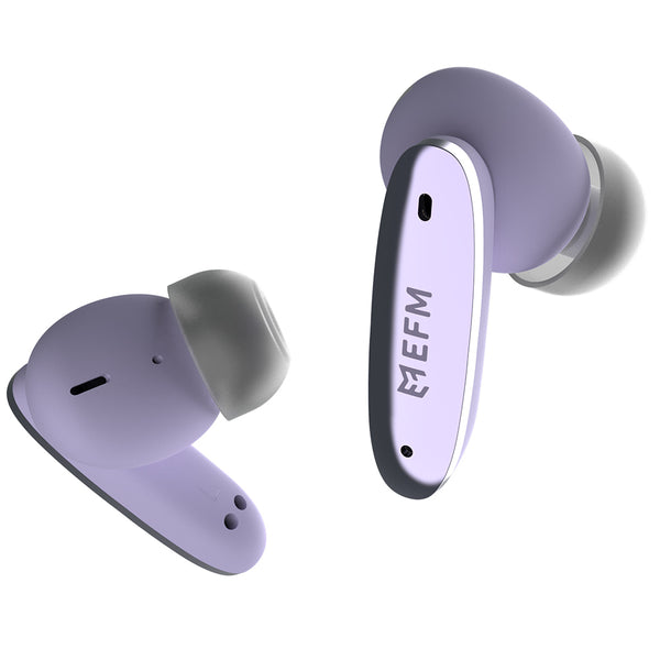 EFM TWS Nashville ANC Earbuds With Wireless Charging & IPX4 Rating-Purple