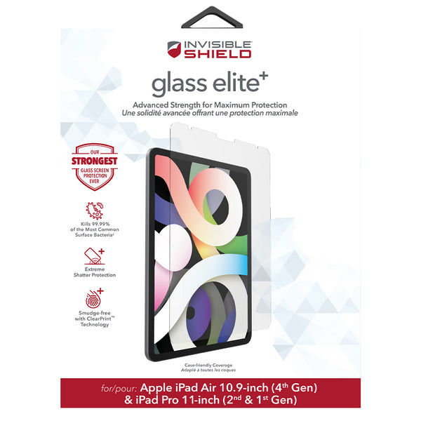 InvisibleShield Glass Elite Plus For iPad 10.9/11 Pro - Clear-Clear