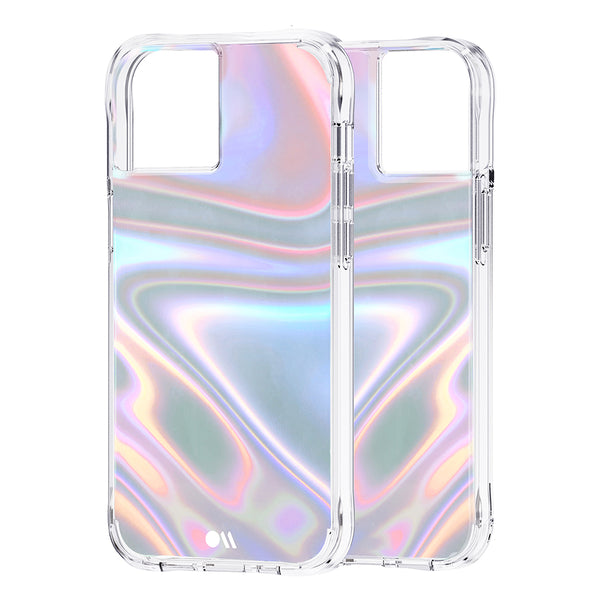 Case-Mate Soap Bubble Case Antimicrobial For iPhone 13 (6.1")-Iridescent