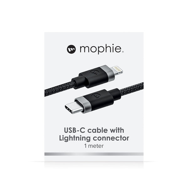 Mophie USB-C to Lightning Cable 1M - Black-Black