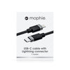 Mophie USB-C to Lightning Cable 1M - Black-Black