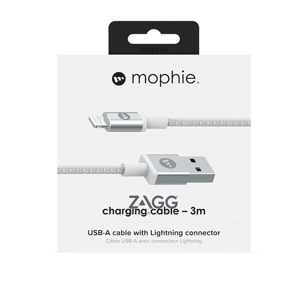 Mophie USB-A to Lightning Cable 3M - White-White