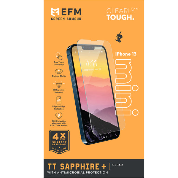 EFM TT Sapphire+ Screen Armour For iPhone 13 mini (5.4") - Clear-Clear