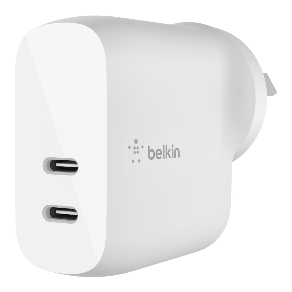 Belkin Dual USB-C  Wall Charger 40W- White