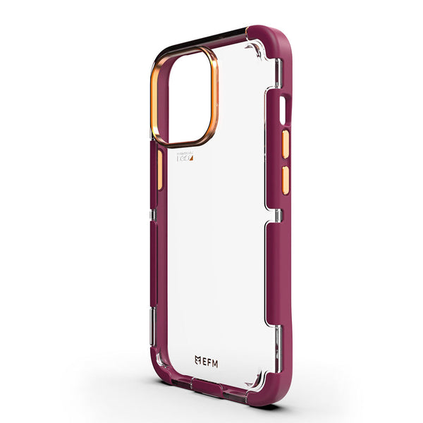 EFM Cayman Case Armour with D3O 5G Signal Plus For iPhone 13 Pro Max/12 Pro Max  (6.7") - Red Velvet-Red Velvet