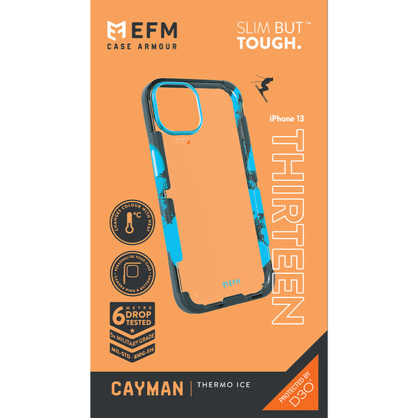 EFM Cayman Case Armour with D3O Crystalex For iPhone 13 (6.1") - Thermo Ice-Thermo Ice