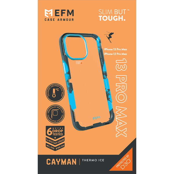 EFM Cayman Case Armour with D3O Crystalex For iPhone 13 Pro Max (6.7") - Thermo Ice-Thermo Ice