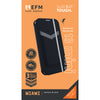 EFM Miami Leather Wallet Case Armour with D3O  For iPhone 13 mini (5.4") - Smoke Black-Black / Grey