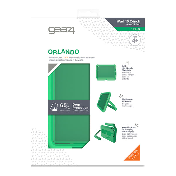 Gear4 D3O Orlando Kids Tablet Case For iPad 10.2-Green