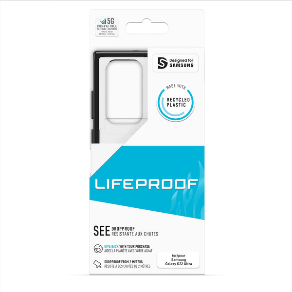 Lifeproof See Case For Samsung Galaxy S22 Ultra (6.8) - Black Crystal-Clear / Black