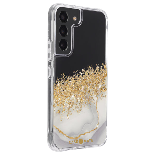 Case-Mate Karat Marble Case For Samsung Galaxy S22 (6.1)-White Marble