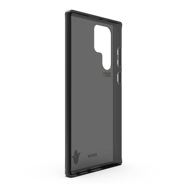 EFM Bio+ Case Armour with D3O Bio For Samsung Galaxy S22 Ultra (6.8) - Smoke Clear-Black / Grey