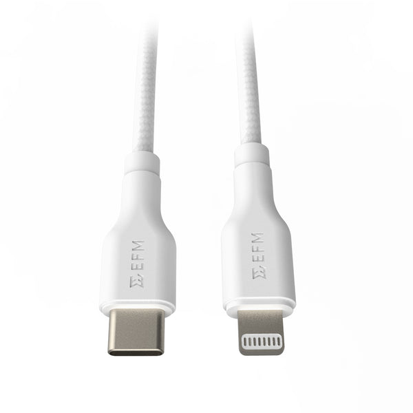 EFM USB-C to Lighting Cable For Apple Devices - 2M Length-White