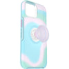 Otterbox Otter+Pop Symmetry Case For iPhone 14 (6.1") - Glowing Aura-Aqua Blue / Light Teal