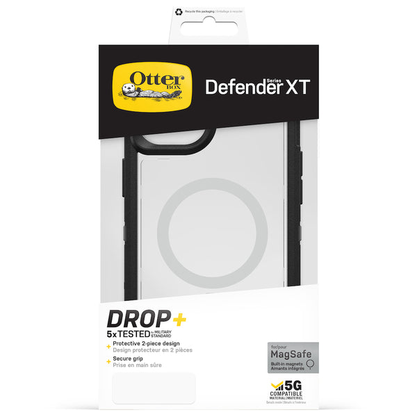 Otterbox Defender XT Clear MagSafe Case For iPhone 14 Plus (6.7") - Black Crystal-Clear / Black