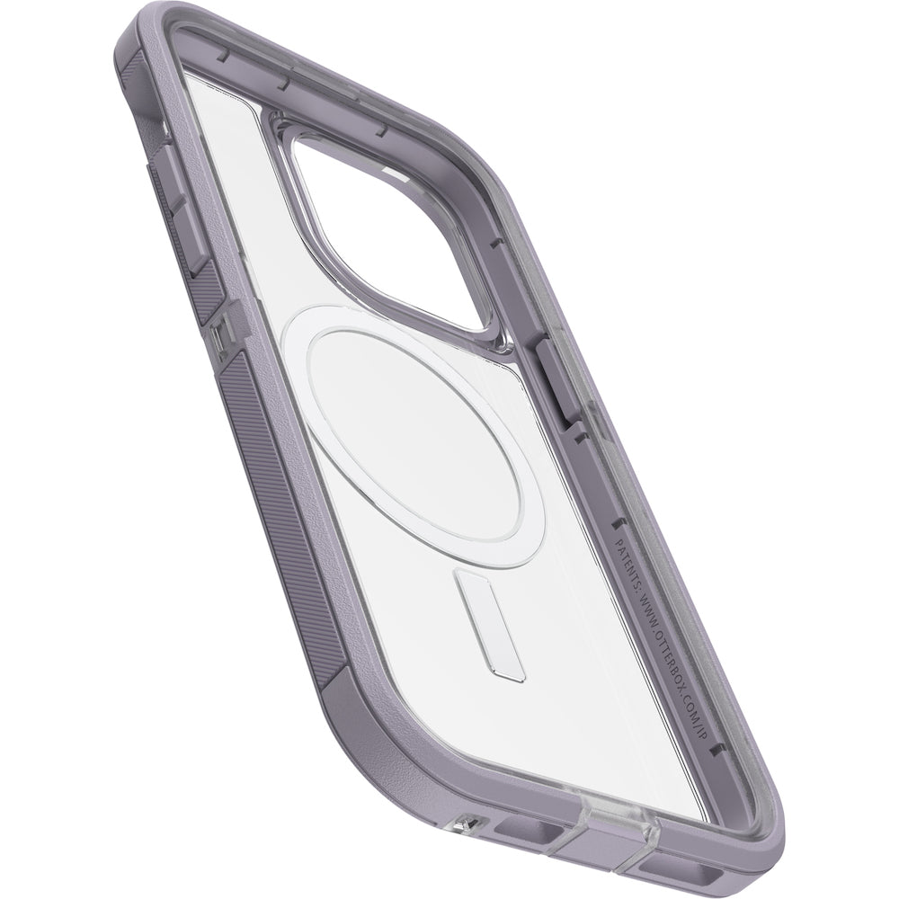 For iPhone 14 Pro Max (6.7")  Otterbox Defender XT Clear MagSafe Case - Lavender Sky-Clear / White