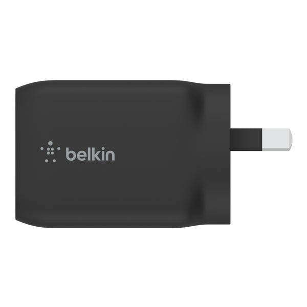 Belkin BOOST UP Dual USB-C Wall Charger GaN Technology 65W with PPS-Black
