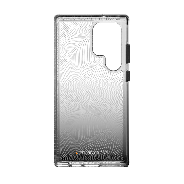 EFM Aspen Case Armour with D3O Crystalex For Samsung Galaxy S23 Ultra -  Black Gradient-Black Transparent