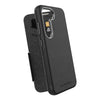 EFM Monaco Case Armour with ELeather and D3O 5G Signal Plus Technology For Samsung Galaxy S23 -  Black/Space Grey-Black / Space Grey