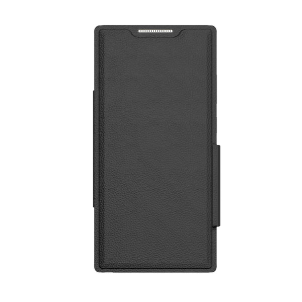 EFM Monaco Case Armour with ELeather and D3O 5G Signal Plus Technology For Samsung Galaxy S23 Ultra - Black/Space Grey-Black / Space Grey