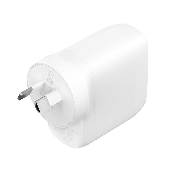 Belkin BoostCharge PRO Dual USB-C Wall Charger with PPS 60W - White-White