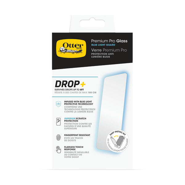 Otterbox Premium Pro Blue Glass Screen Protector For iPhone 15 Pro - Clear-Clear