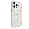 Case-Mate Floral Gems MagSafe Case For iPhone 15 Pro Max - Gold-Gold / Clear