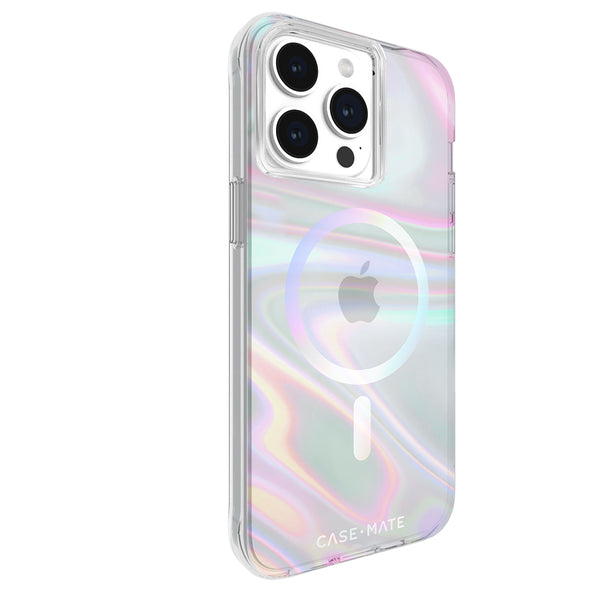 Case-Mate Soap Bubble MagSafe Case For iPhone 15 Pro Max - Iridescent-Iridescent