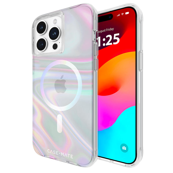 Case-Mate Soap Bubble MagSafe Case For iPhone 15 Pro Max - Iridescent-Iridescent