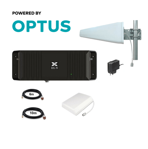 Cel-Fi GO2 Optus signal Repeater for building & sites with Indoor Wall Antenna