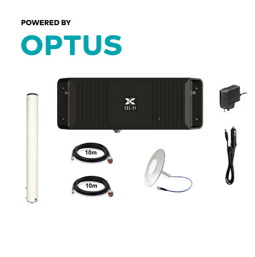 Cel-Fi GO2 Optus signal Repeater for building & sites with Indoor Ultrathin Pulse DAS Antenna