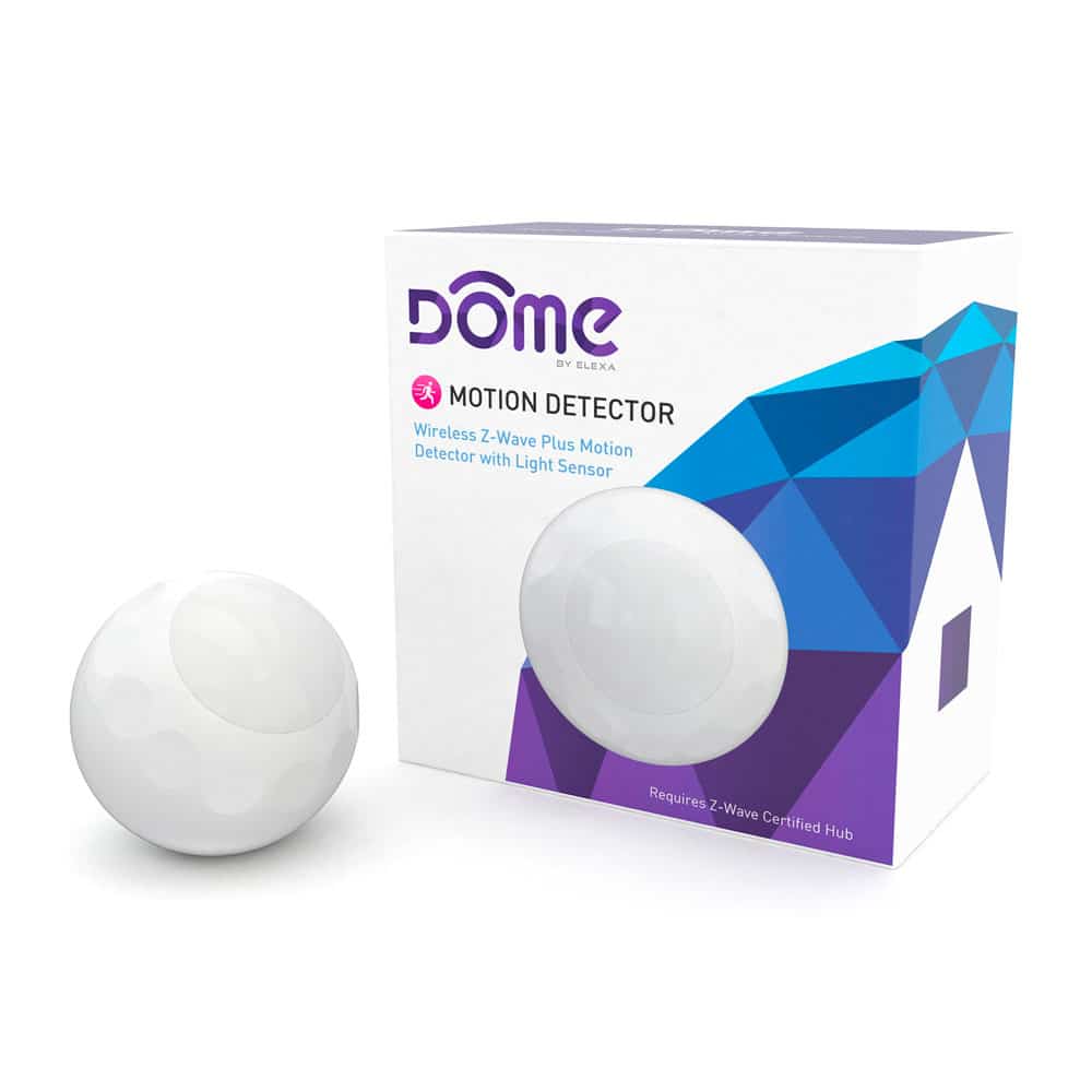 DOME Z-Wave Wireless Motion and Light Sensor for SmartHome Hub with Notification