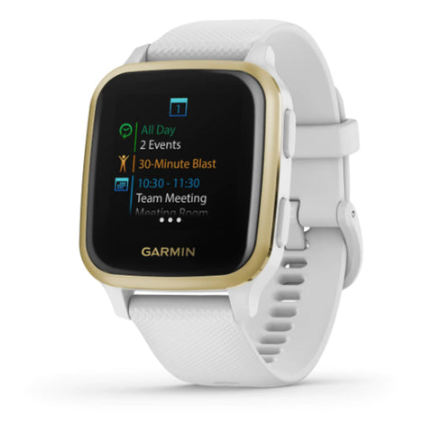 Garmin Venu SQ Smart Watch (White/Gold)