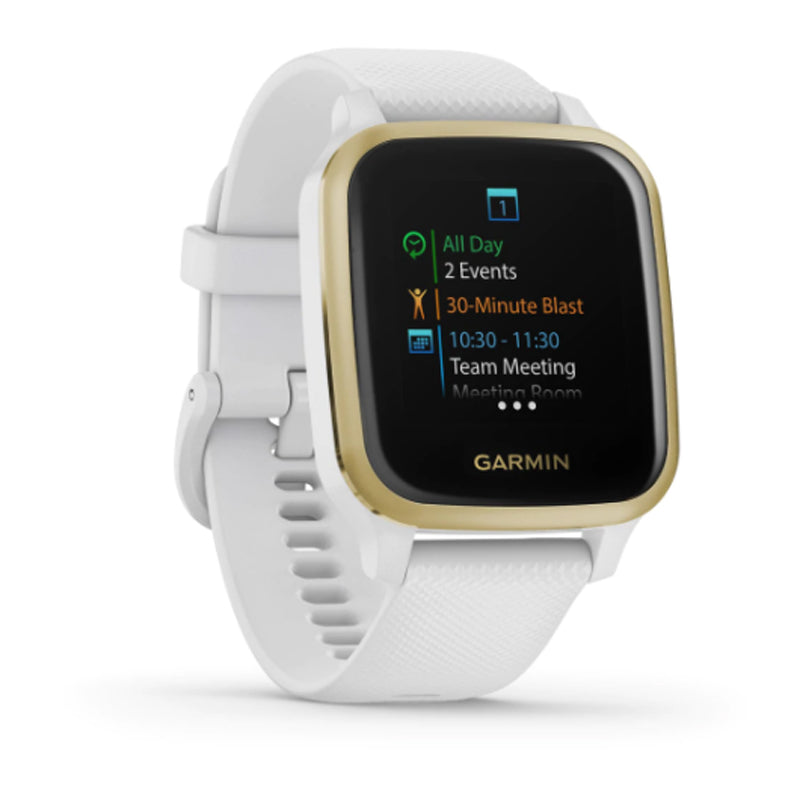 Garmin Venu SQ Smart Watch (White/Gold)