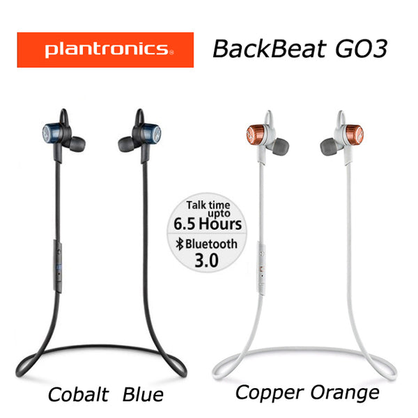Plantronics BackBeat Go 3 Wireless Earbuds Hi-Res Bluetooth Sports Sweatproof handsfree