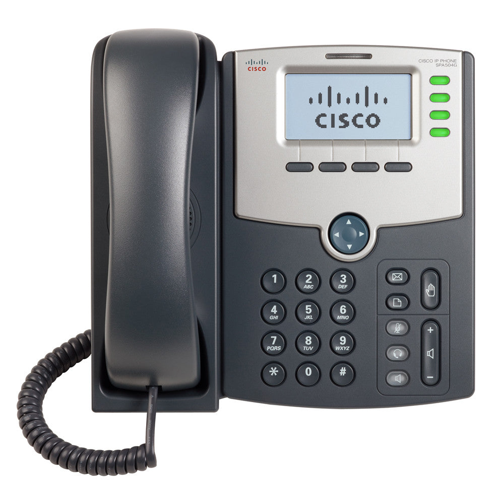 Cisco SPA504G 4-Line IP Phone with 2-Port Switch, PoE and LCD Display
