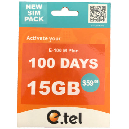 E.Tel E-Long Day 4G/LTE SIM Starter Pack Extra Long Days Plans (free shipping)