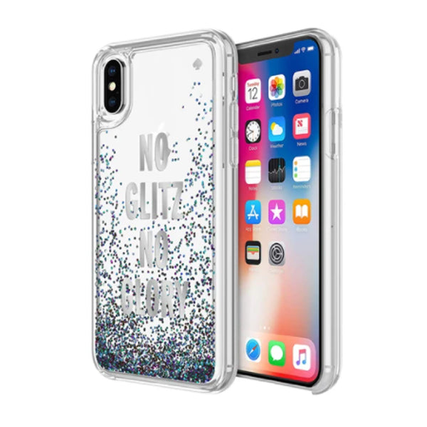 IPHONE XS/X (5.8") or XR (6.1")  KATE SPADE NEW YORK LIQUID GLITTER CASE