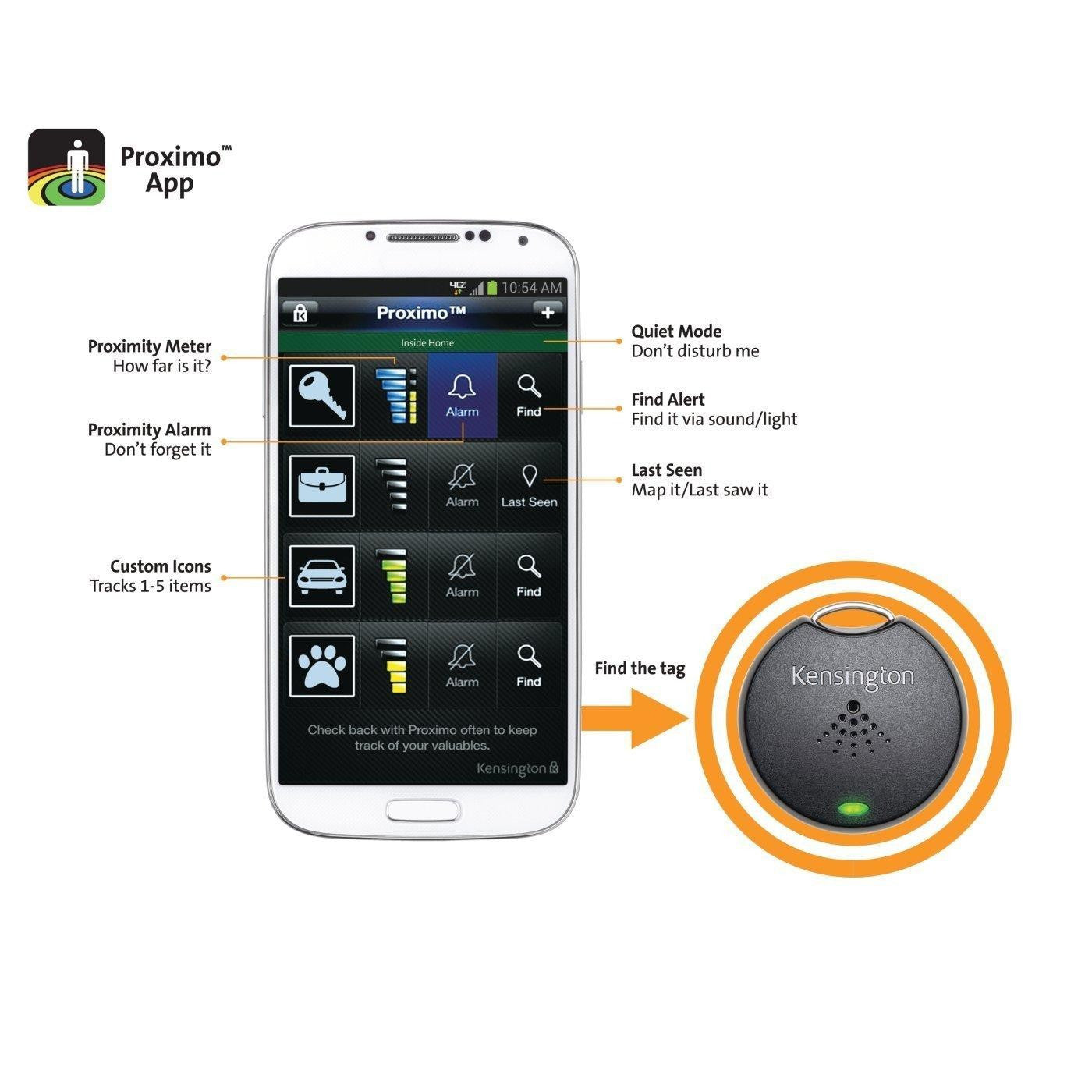 Kensington Proximo Tag Bluetooth Tracker for iOS and Android