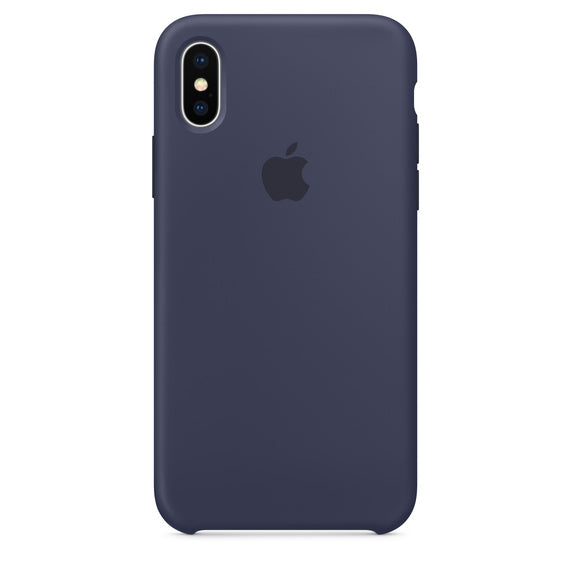 Original iPhone X  5.8" apple silicone Case - midnight blue MQT32FE