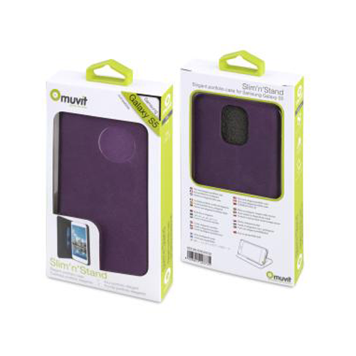 Muvit MUSNS0038 Slim'n' Stand Case for Samsung Galaxy S5 Purple