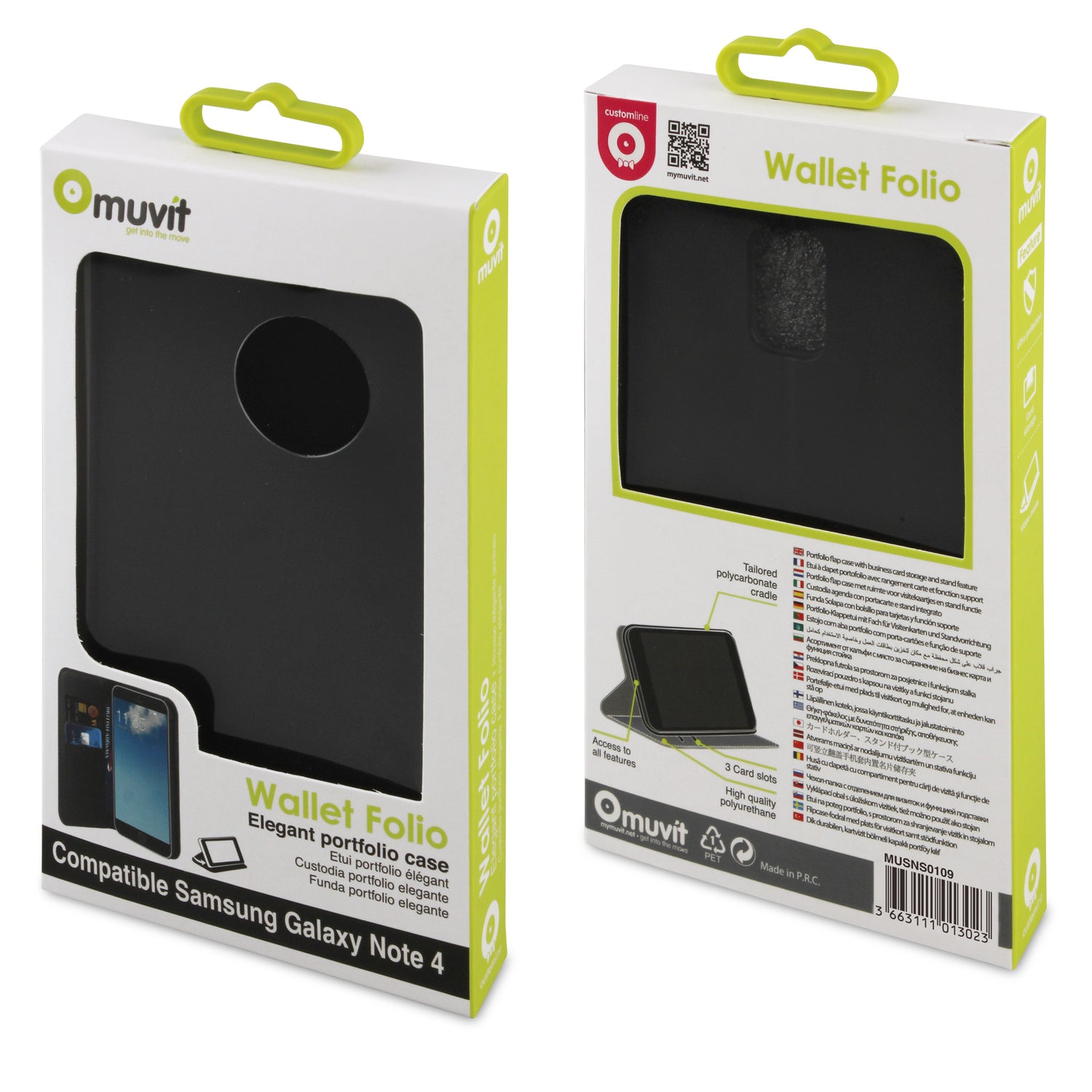 Muvit Wallet Folio Stand Case for Samsung Galaxy Note 4