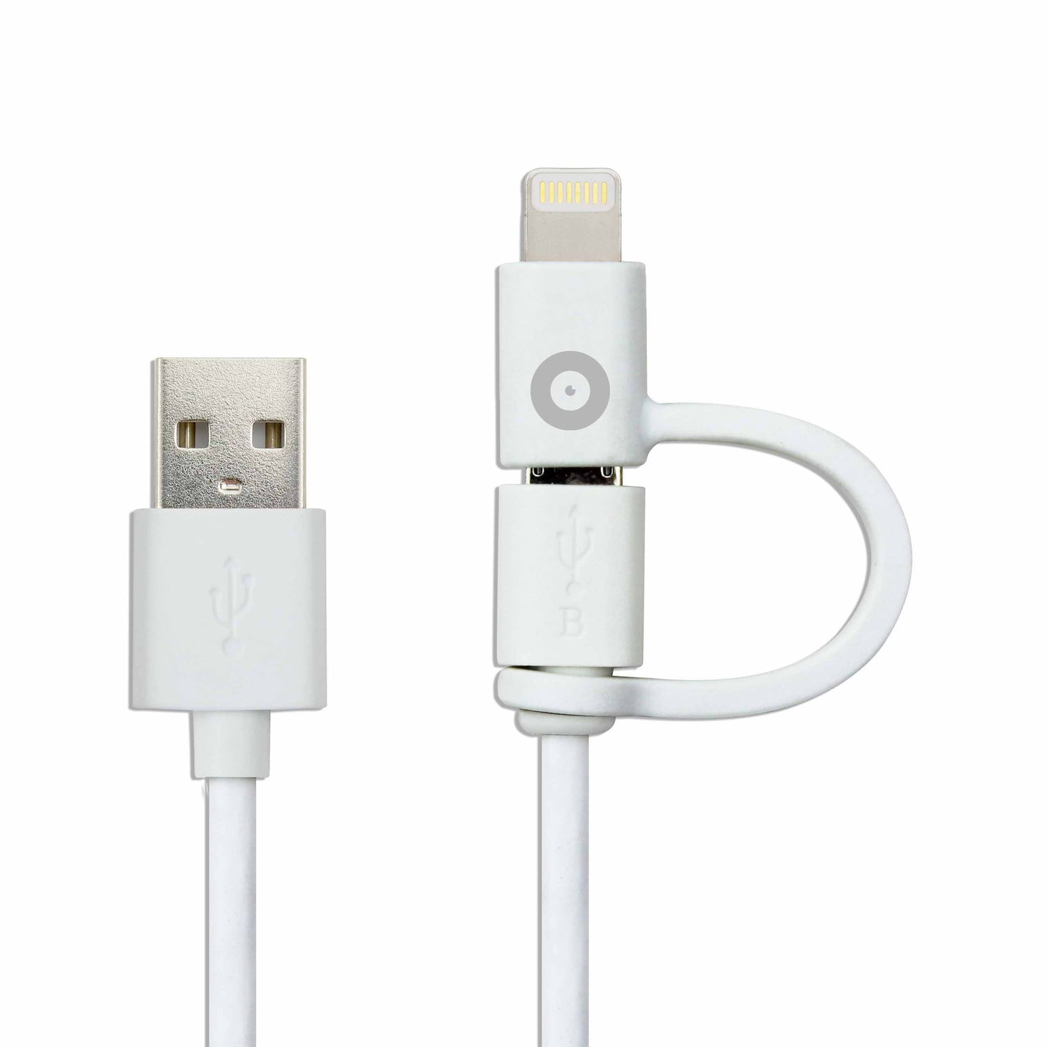 Muvit Dual Plug 2.1A MFI Sycn Cable Micro USB and Lightning plug