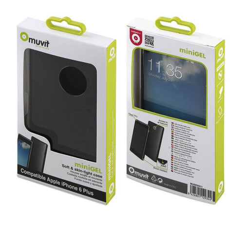 Muvit Black minigel case for Apple iPhone 6 Plus - :) Phoneinc